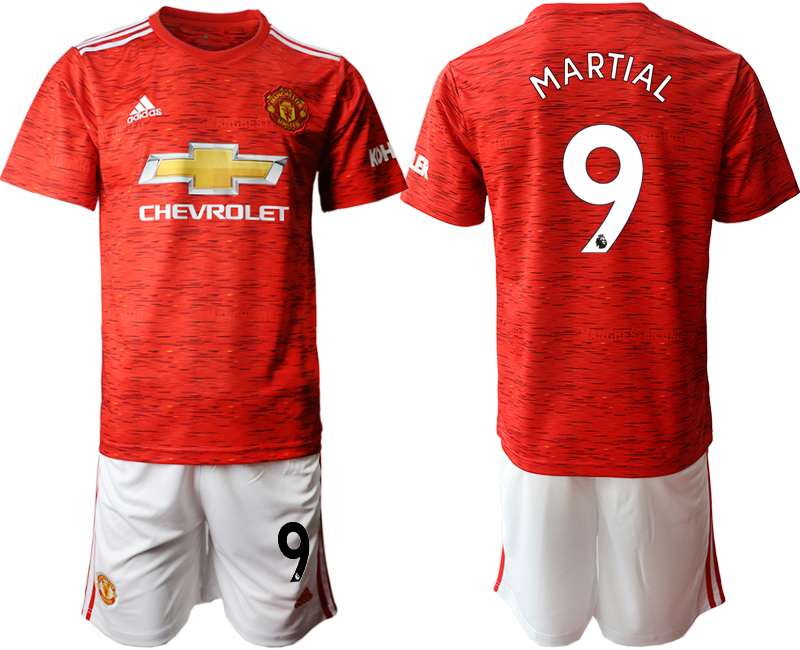 Men 2020-2021 club Manchester United home #9 red Soccer Jerseys